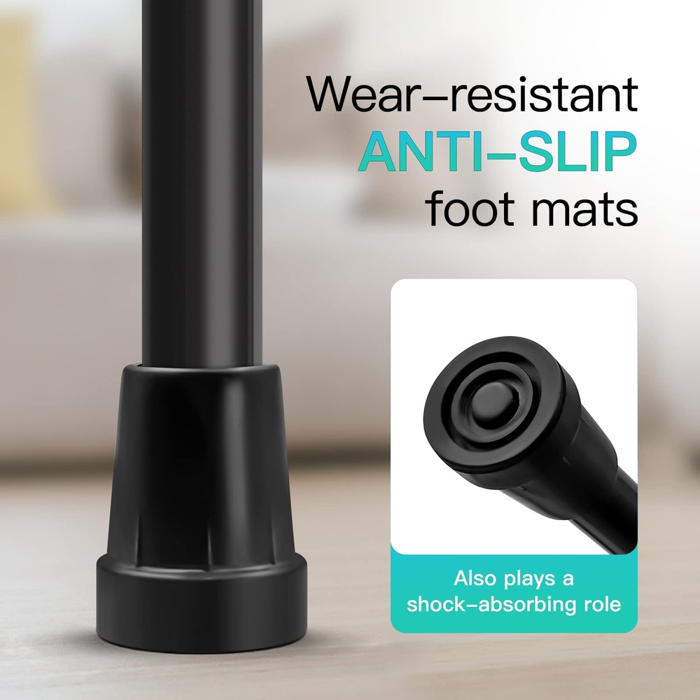 Folding Cane, Walking Height adjustment according to your requirements, Black