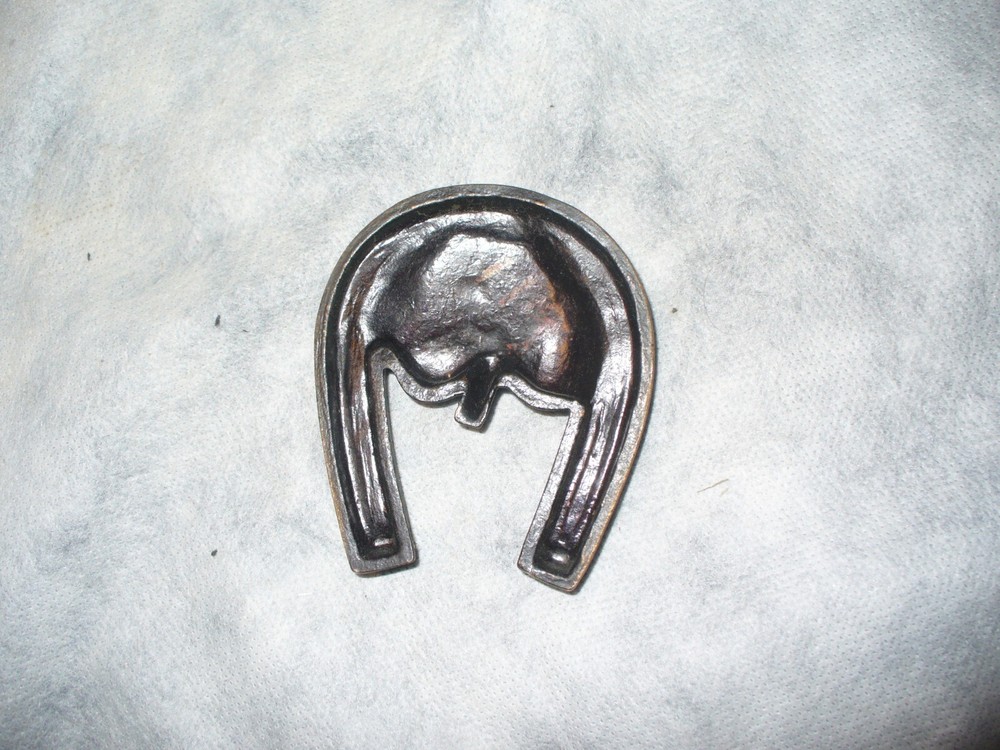 Solid Metal Copper? Union Terminal Four Leaf Clover Horseshoe 3"