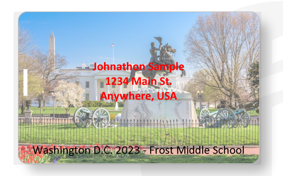 Custom printed luggage/bag tags printed and shipped same day