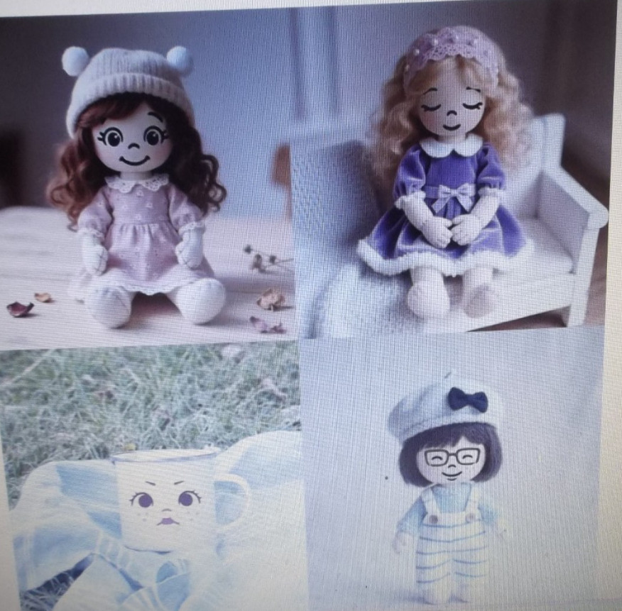 Reusable Pack 3 Face Painting Templates For Rag Doll Making or Crafts CODE C