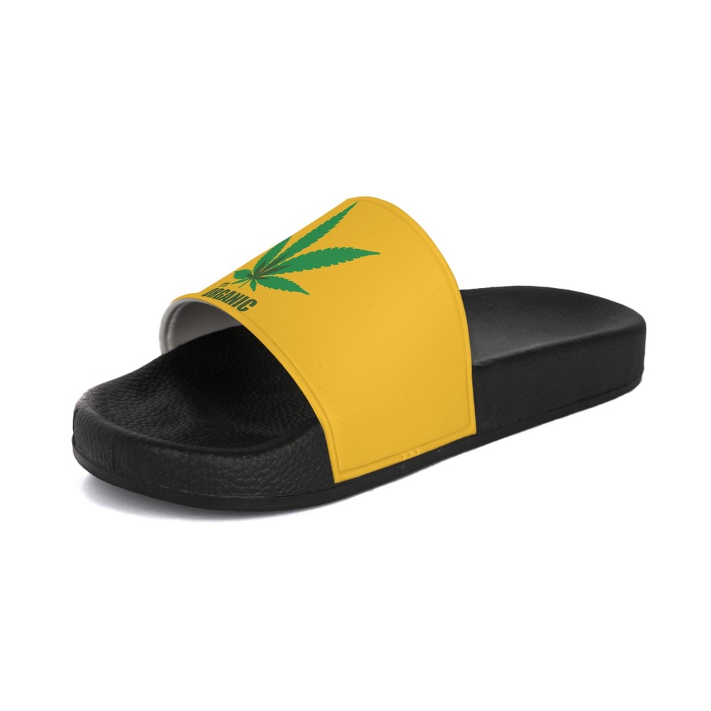 Men's Slide Sandals -- "It's Organic" Canabis