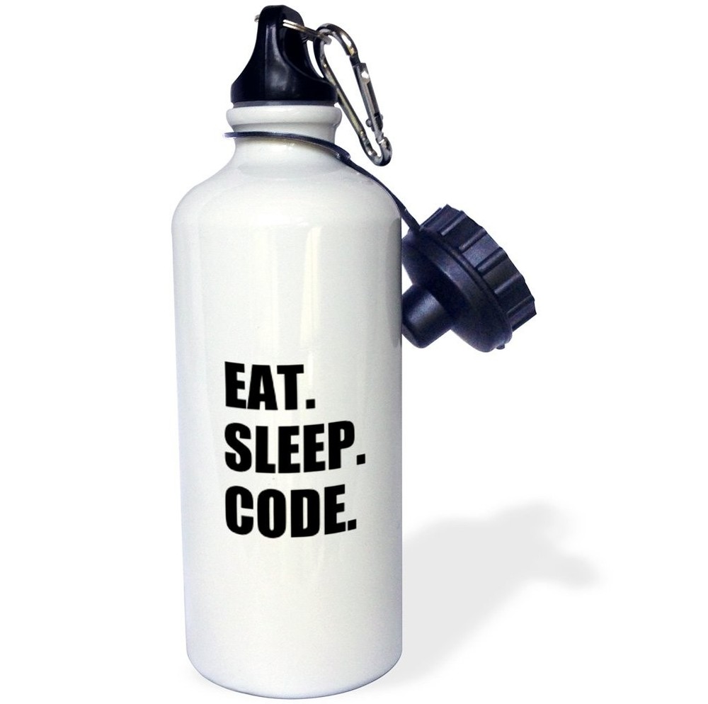 3dRoseSleep Code Programmer Computer Coder Love Coding Sports Water Bottle 21oz