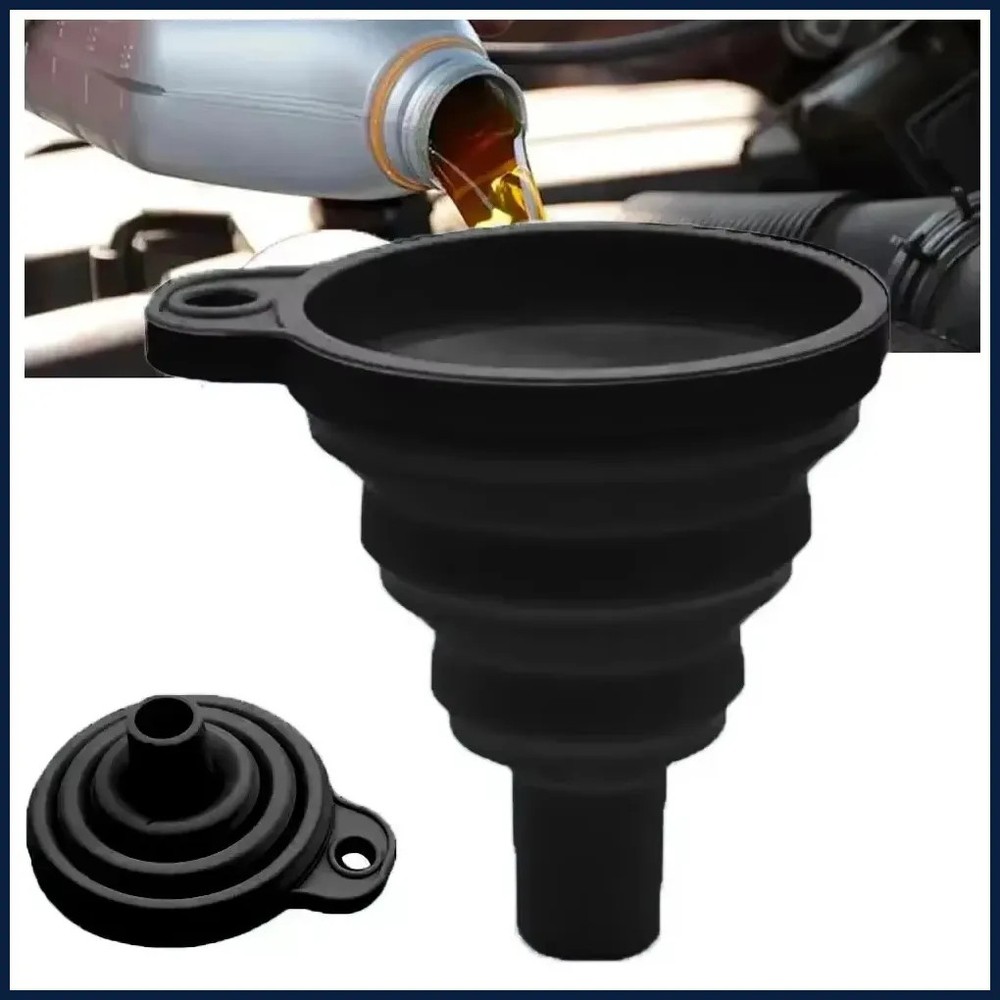 Engine Funnel Car Universal Silicone Liquid Funnel Washer Fluid Change Foldable