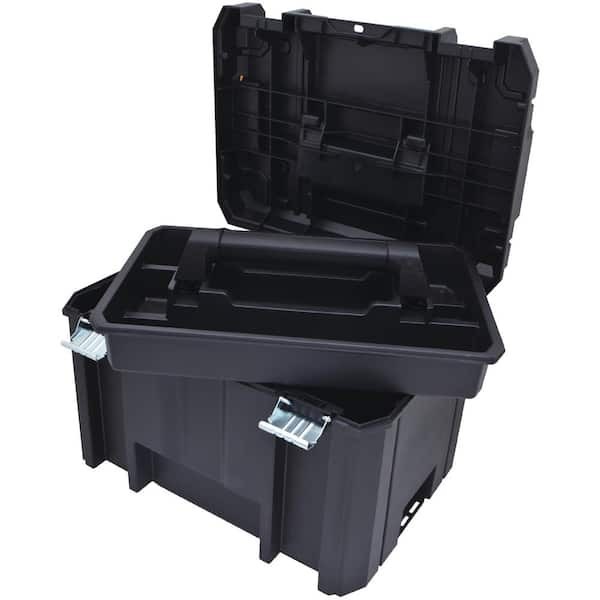 TSTAK VI 17 In. Stackable Deep Tool Storage Box