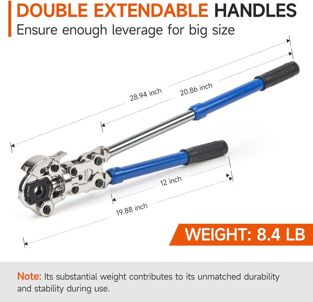 Copper Pipe Pressing Tool Kit with Cutter&Deburring Tool for Propress Copper Fit