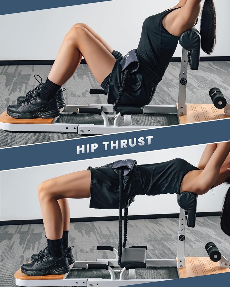 Hip Thrust Machine for High Resistance Glute Training - White