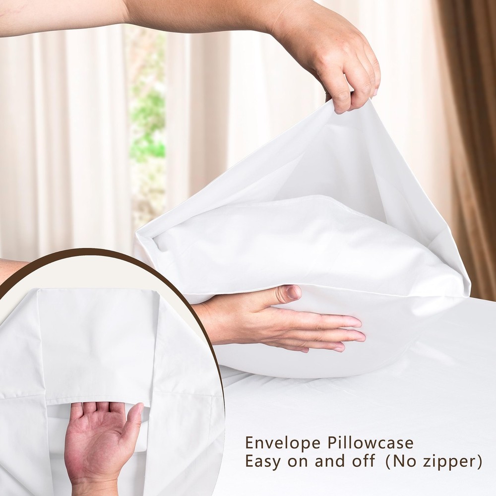 1000 Thread Count 100% Egyptian Cotton Pillowcases for Sleeping,Satin Pattern...