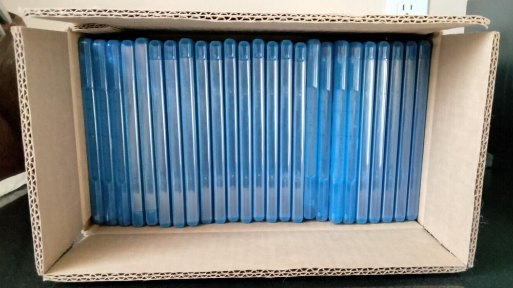 BOX OF 25 BLU-RAY CASES (UNUSED)