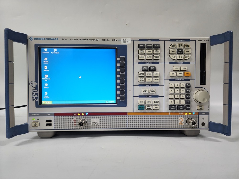 Rohde & Schwarz ZVB 4 Vector Network Analyzer, 300 kHz to 4 GHz