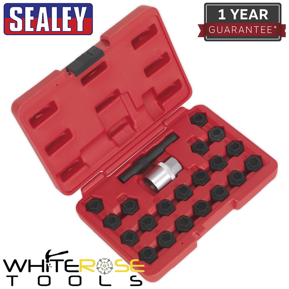 Sealey Locking Wheel Nut Key Set 22pc BMW Garage Storage Case