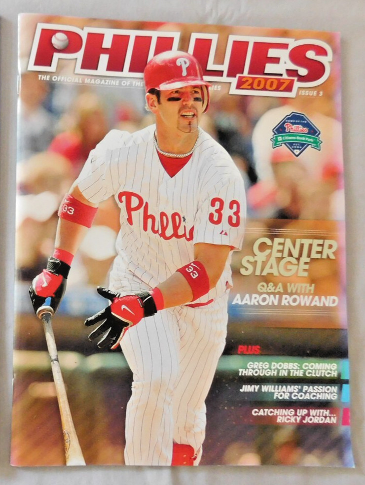 Aaron Rowand 2007 Philadelphia Phillies Magazine issue #3 Program Ex