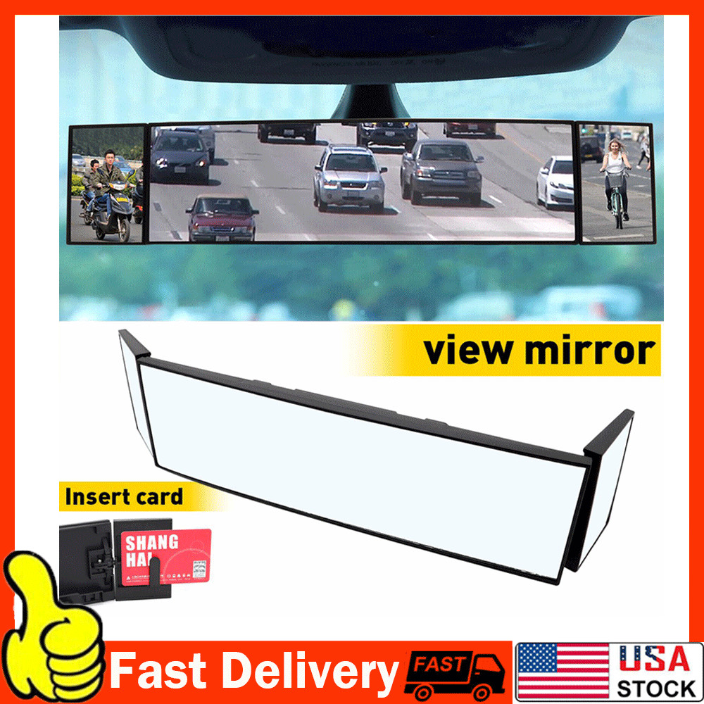 390mm Extendable Car View Rearview Mirror Interior Rear Wide Angle Windshield