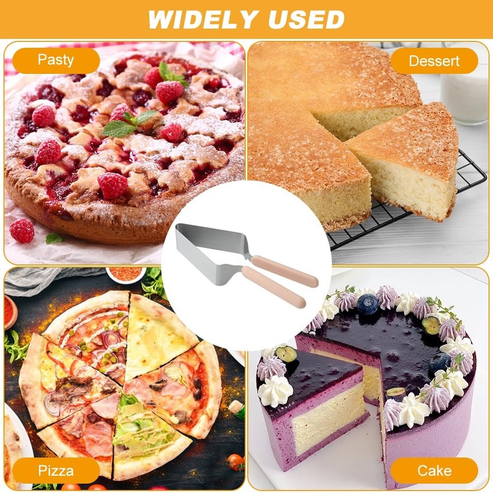 2-in-1 Stainless Steel Cake Cutter & Server - Double Handle (Easy Use), Adjus...