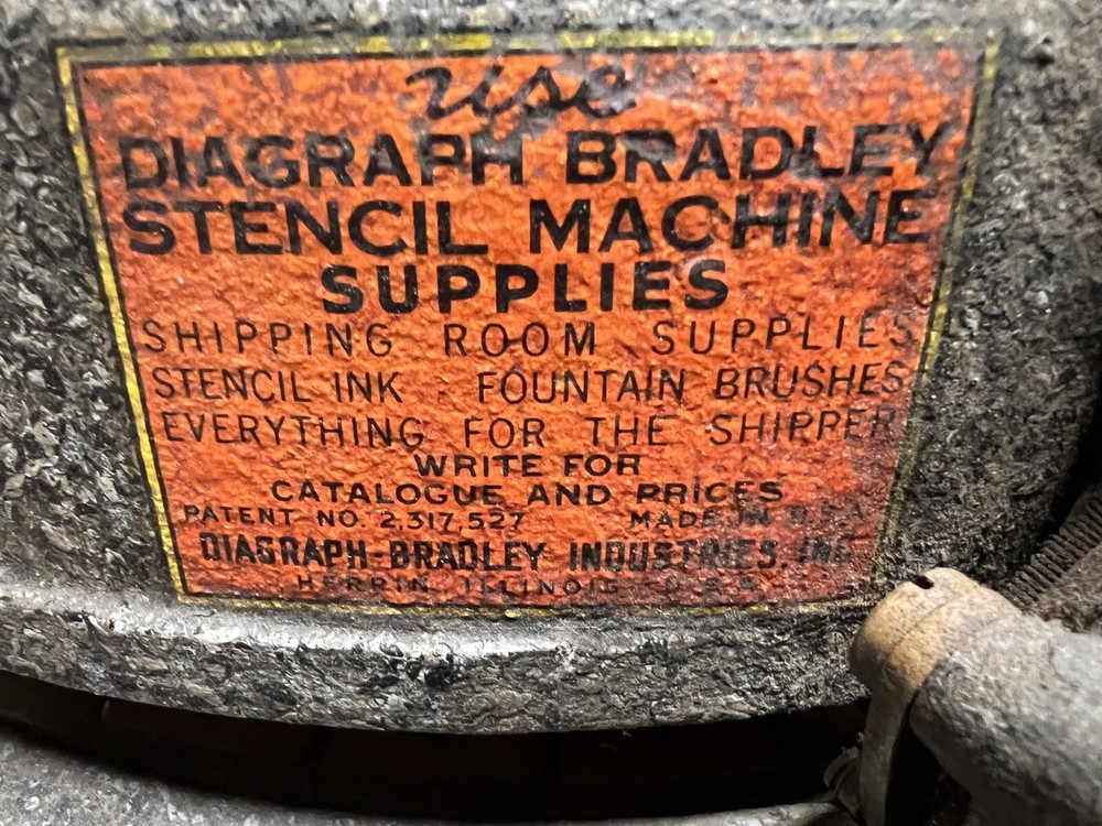 Vintage Diagraph-Bradley Stencil Machine