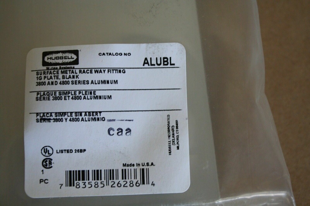 HUBBELL ALUBL RACEWAY COVER