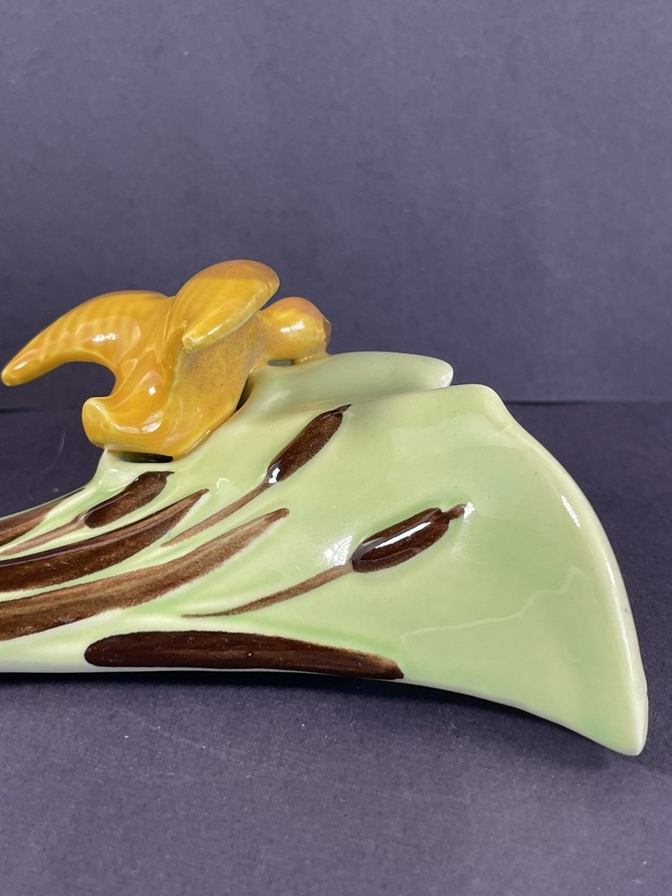 Cornucopia Wall Planter Yellow Bird Green READ