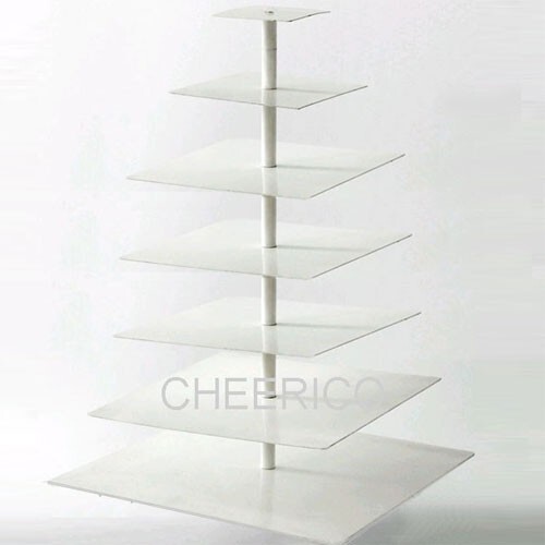 7 Tier White  Maypole Acrylic Cupcake Stand Cup Cake Tower Tree