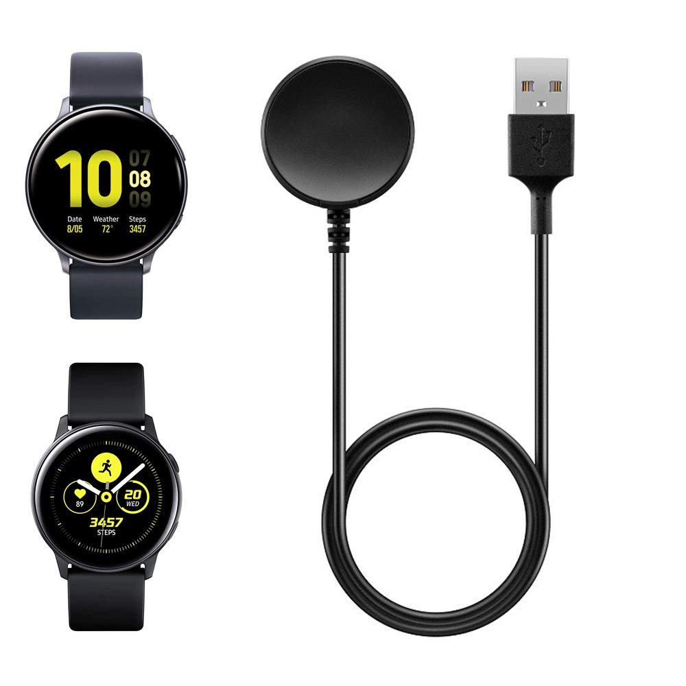 Charger for Galaxy Watch Active 2, Replacement Charging Cable Cord Dock Black