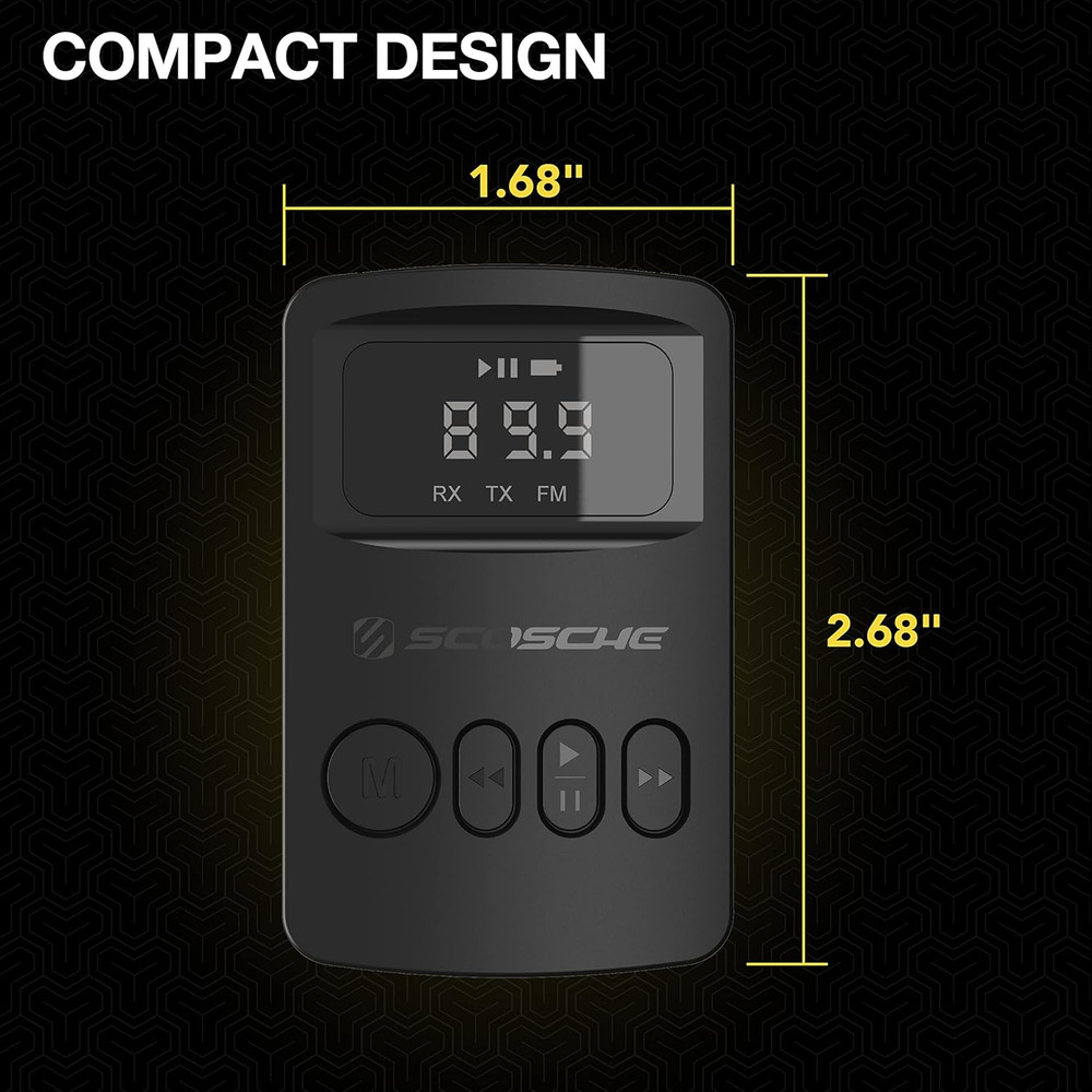 BTTRFM-SP1 Portable Bluetooth Transmitter/Receiver, FM Transmitter and Wireless