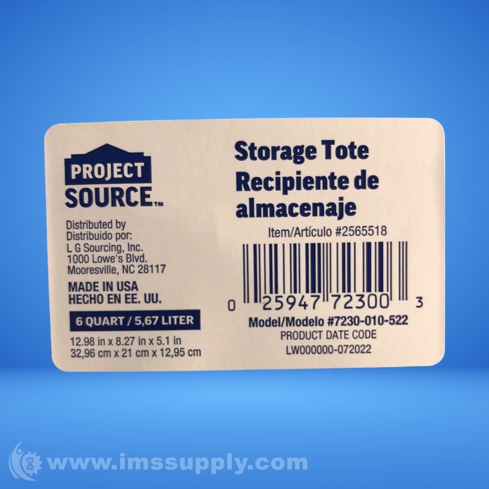 Project Source 7230-010-522 FNFP