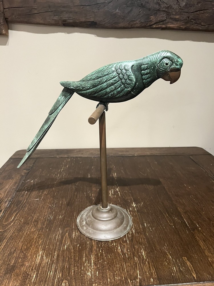 Bronze Parrot on rotating stand
