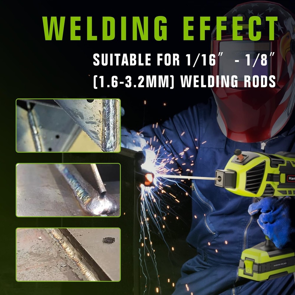 TRQWH 110V Handheld Welder with 6 Variable Current Adjustments (Green)