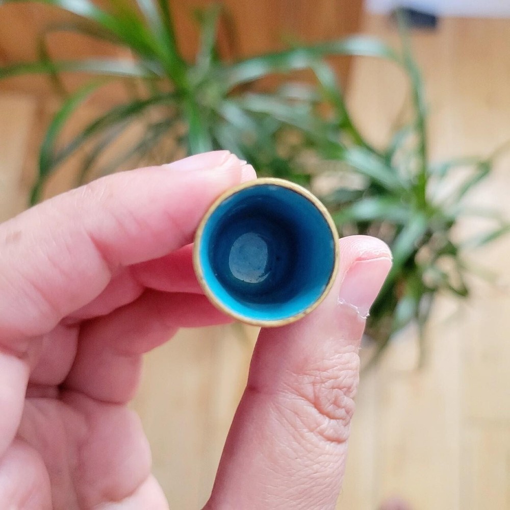 Vintage Cloisonne Panda Bear Thimble