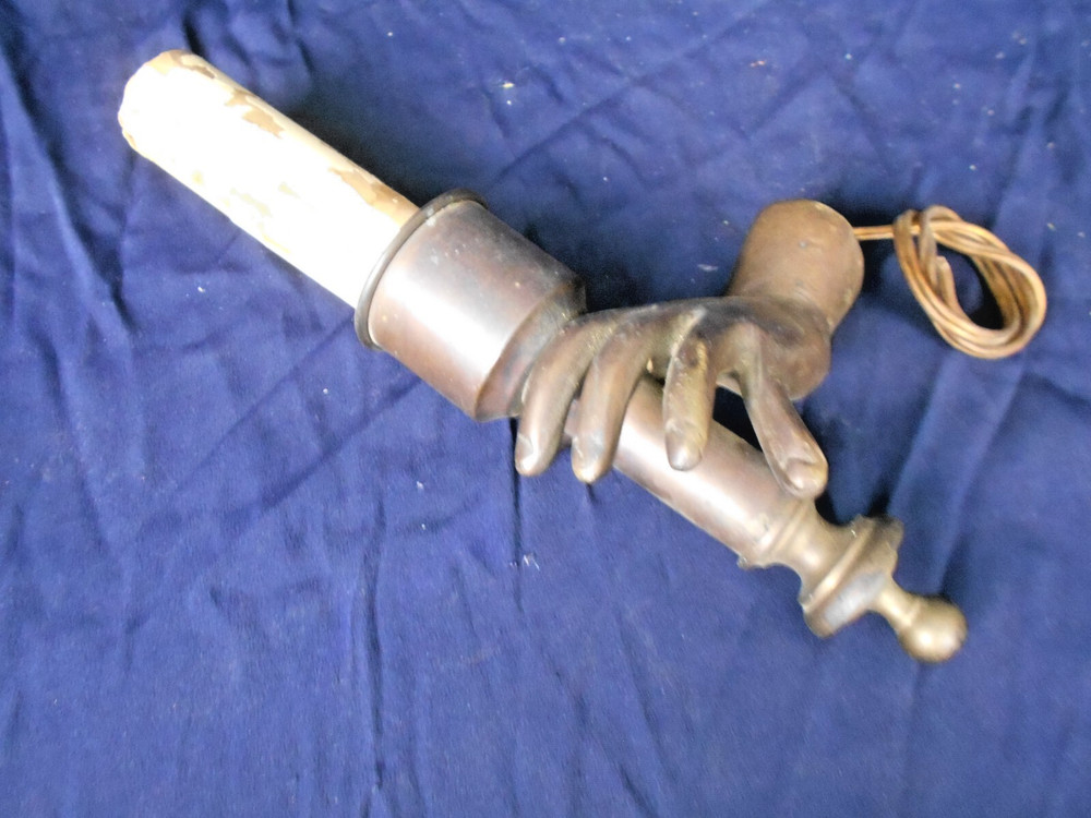 SOLID BRASS HUMAN HAND SINGLE WALL SCONCE REMNANT