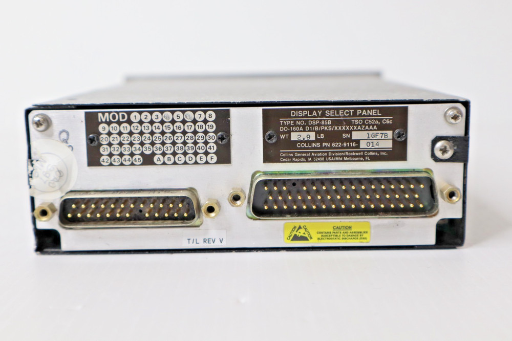 Collins DSP-85B Display Select Panel 622-9116-014
