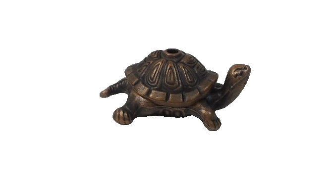 Little Brass Turtle Incense Stick Holder Burner