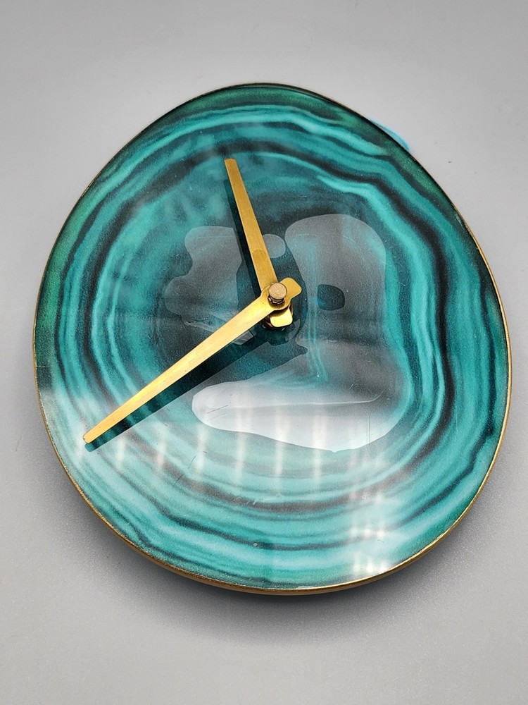 Green Agate Desk Clock.
