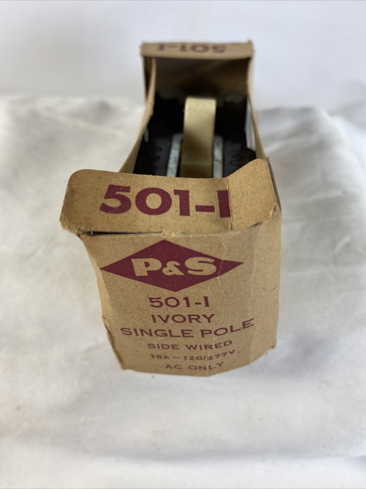 Vintage ~ P&S #501-1 Ivory Single Pole, switch