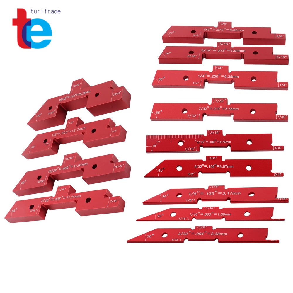 14 Pcs Aluminum Precision Router Table Setup Bars Setup Blocks Woodworking