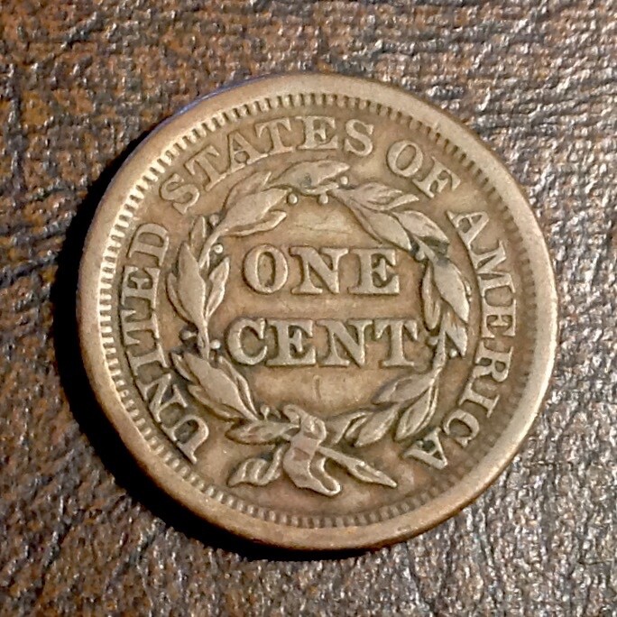 1853 US Large Cent cd -