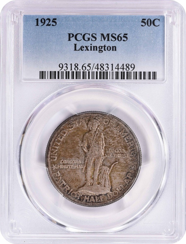 Lexington Commemorative Silver Half Dollar 1925 MS65 PCGS