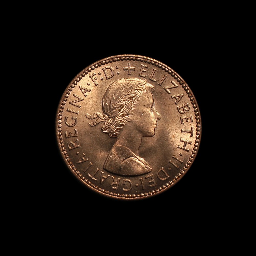 Elizabeth II 1964 Half Penny, Brilliant uncirculated