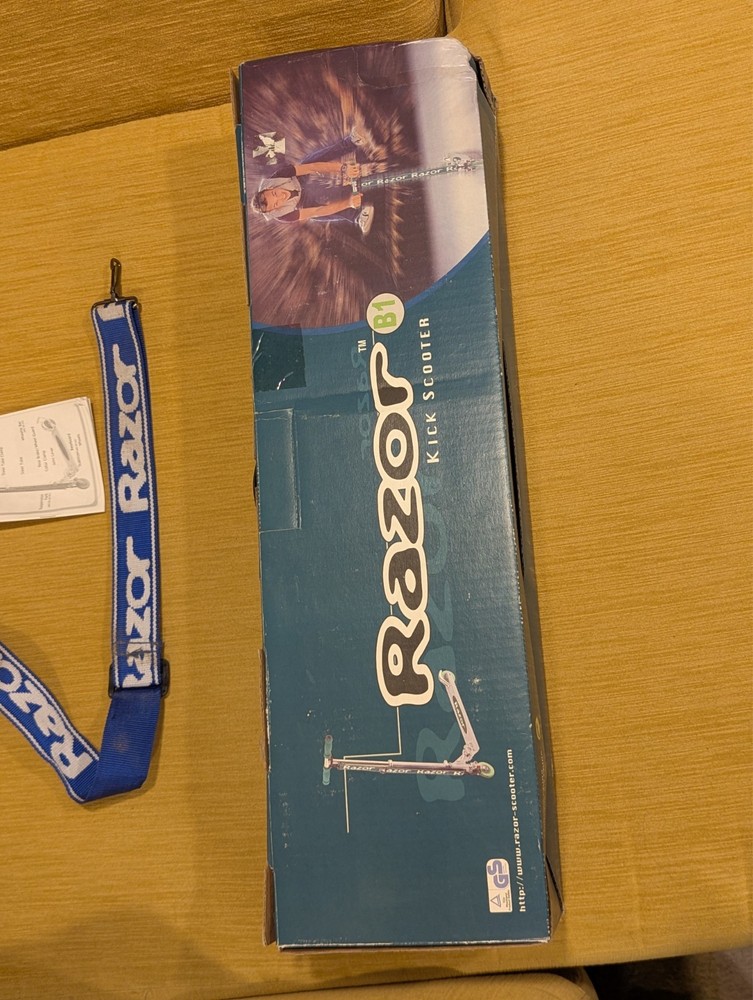 Razor MS-130B1 Kick Scooter Silver Original Box, strap, & Instructions Only