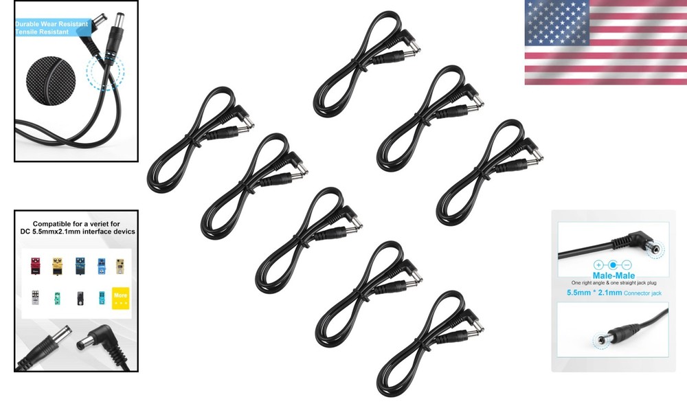 Guitar Effect Pedal Power Lead 8 Pack