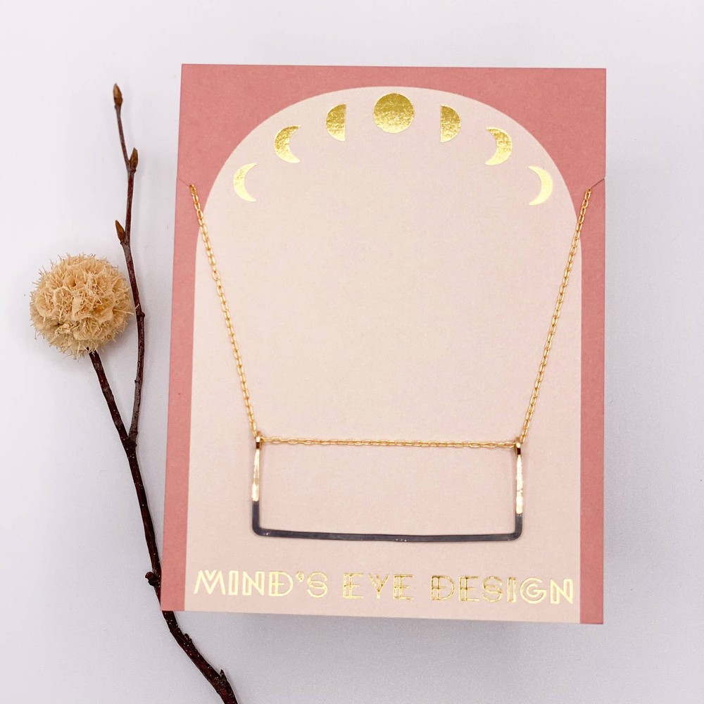Patina Dipped Rectangle Necklace