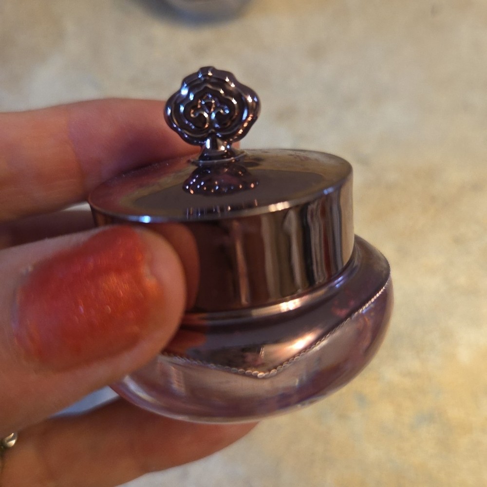 2 EMPTY Lidded Sistaco Jars Cleaned Glass Vanity AS IS