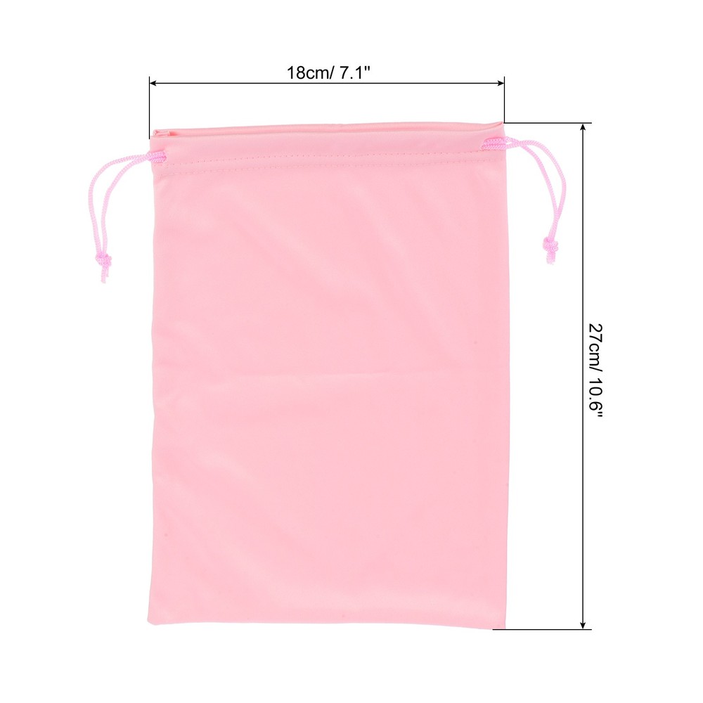 Ski Goggle Bag Microfiber Snow Goggles Case Drawstring Pouch Pink