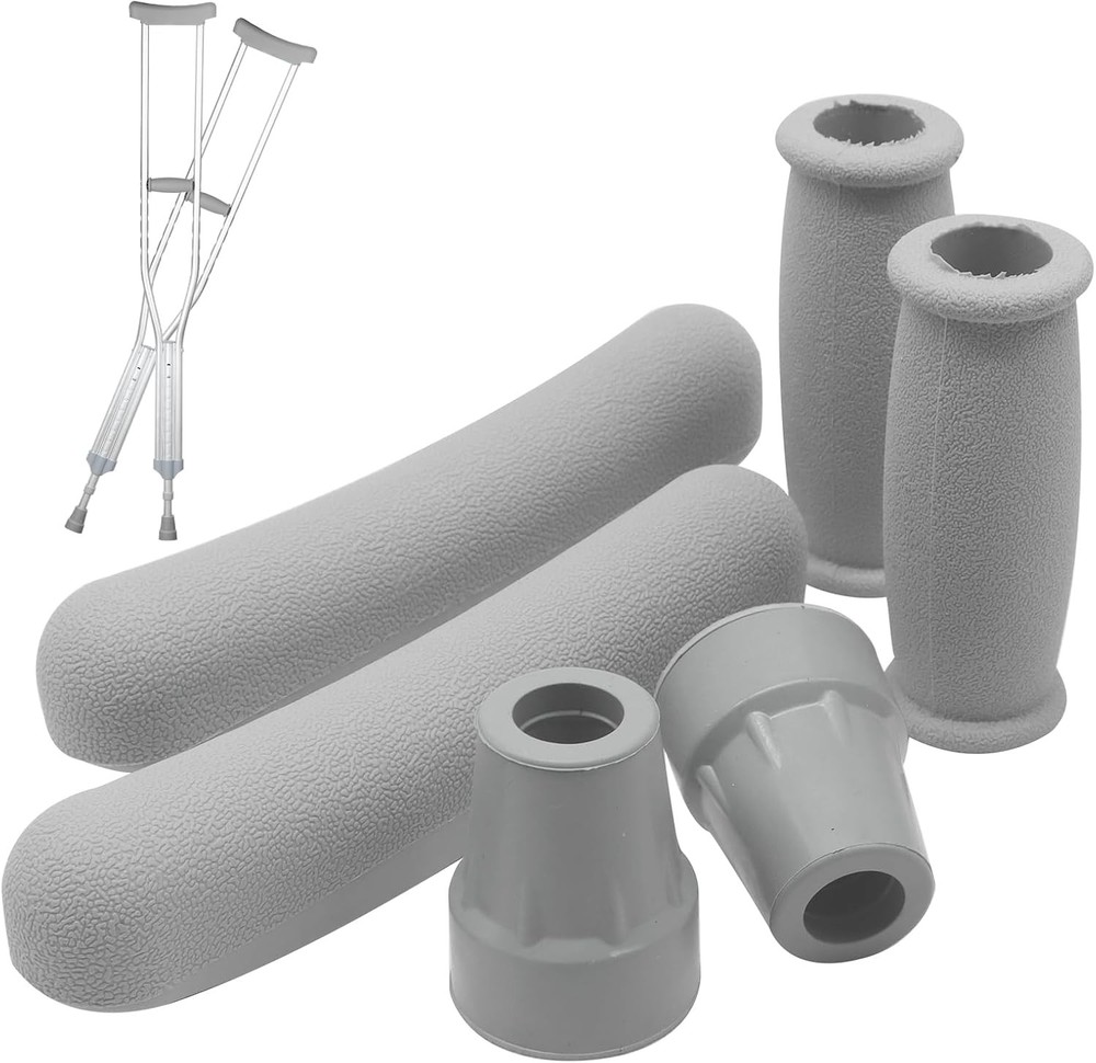 Replacement Crutch Pads 6 Pieces Crutch Accessory Replacement Kit with Armpits H