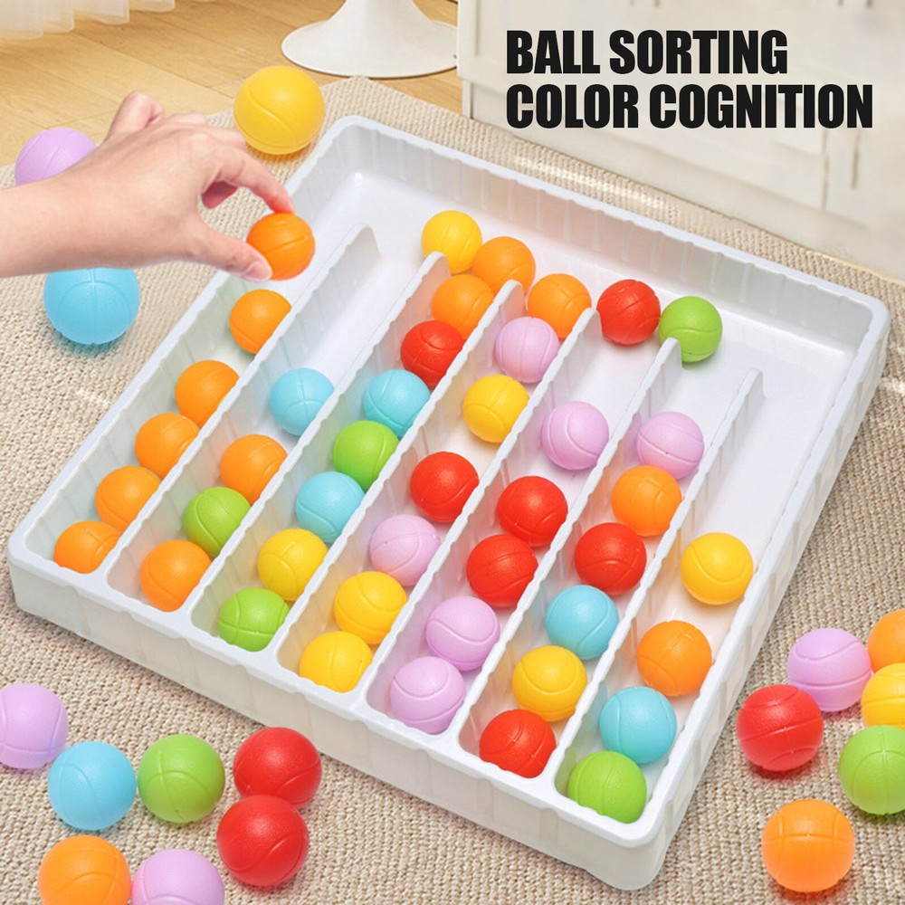 Color Sorting Ball Sensory Game Interactive Educational Board Game for Kids