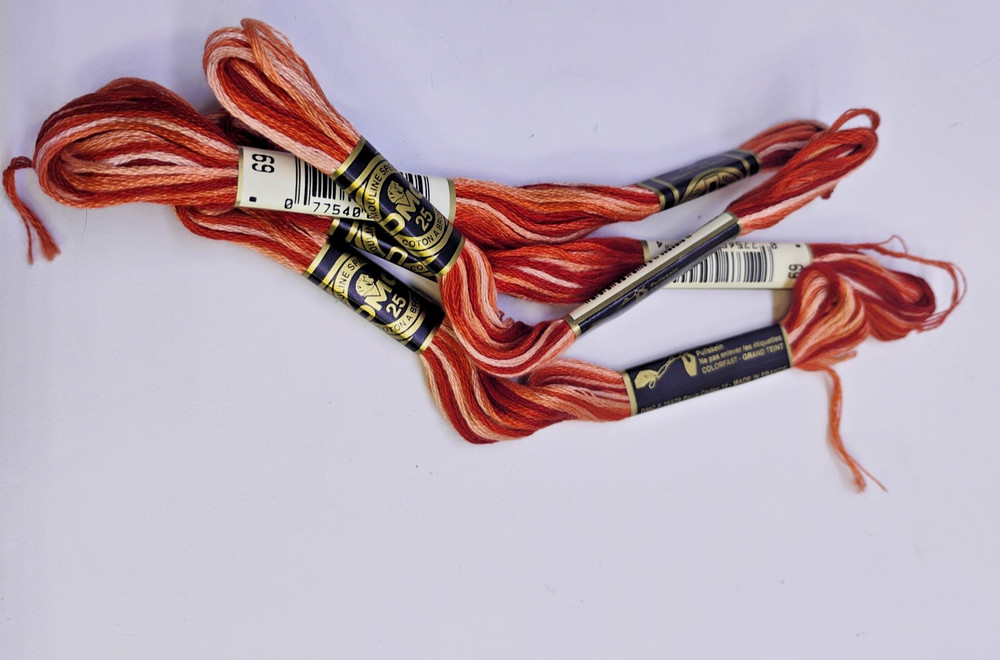 Embroidery Thread Skeins Set of 25 DMC Assorted Colors