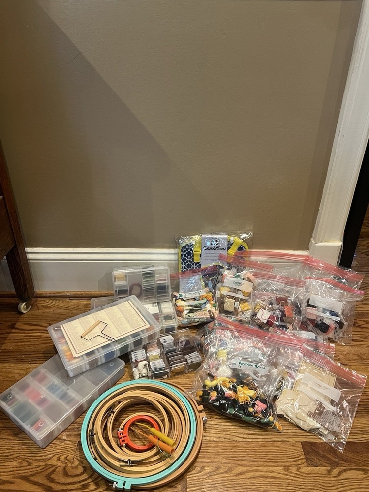 Huge Lot of Assorted Threads DMC Embroidery Floss Stitch Thread Multicolor