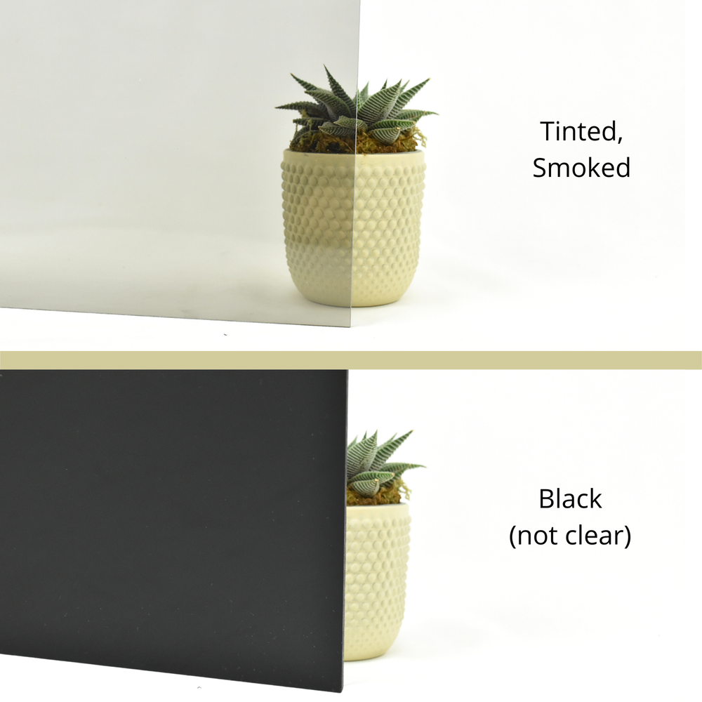 BuyPlastic Black Polycarbonate Plastic Sheet 1/8" x 12" x 12" , Lexan panel