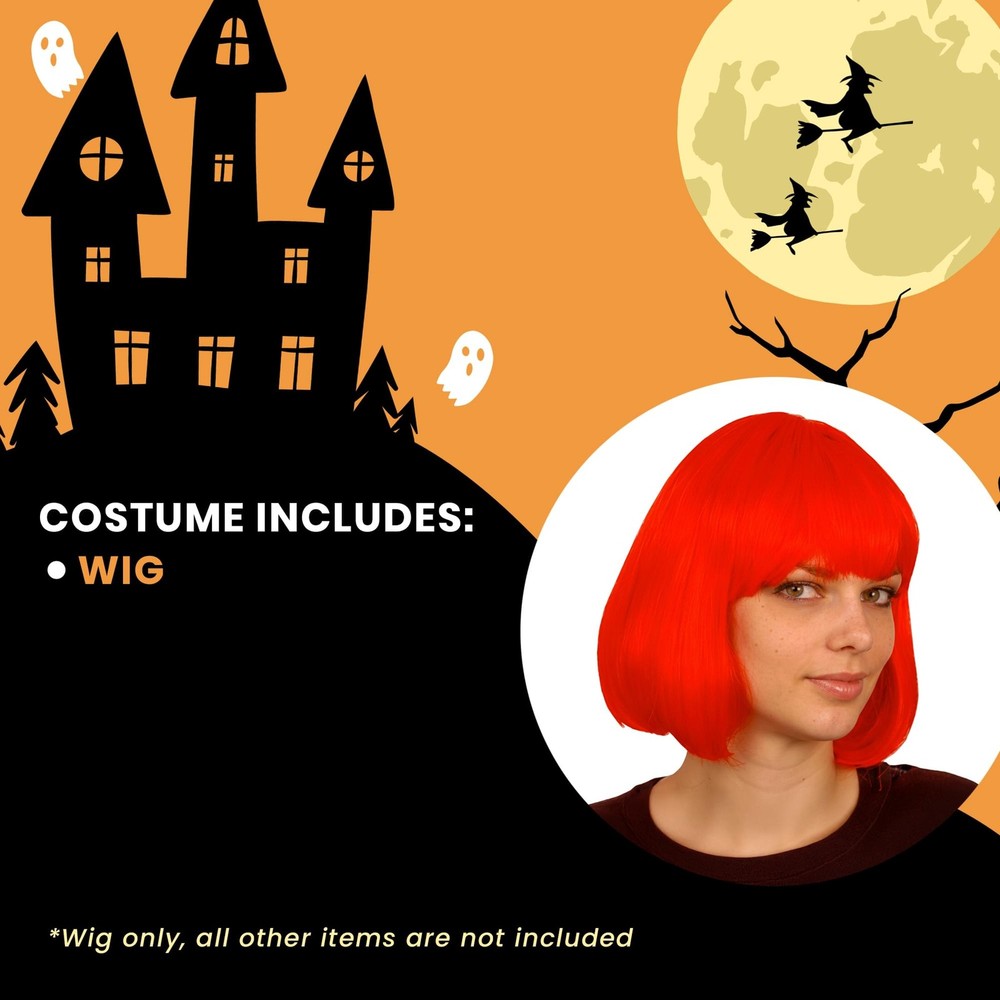 Cindy Bright Red Wig Costume Accessory
