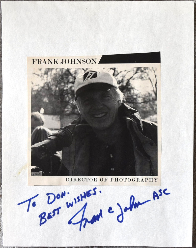 Frank Johnson Hand Signed Paper