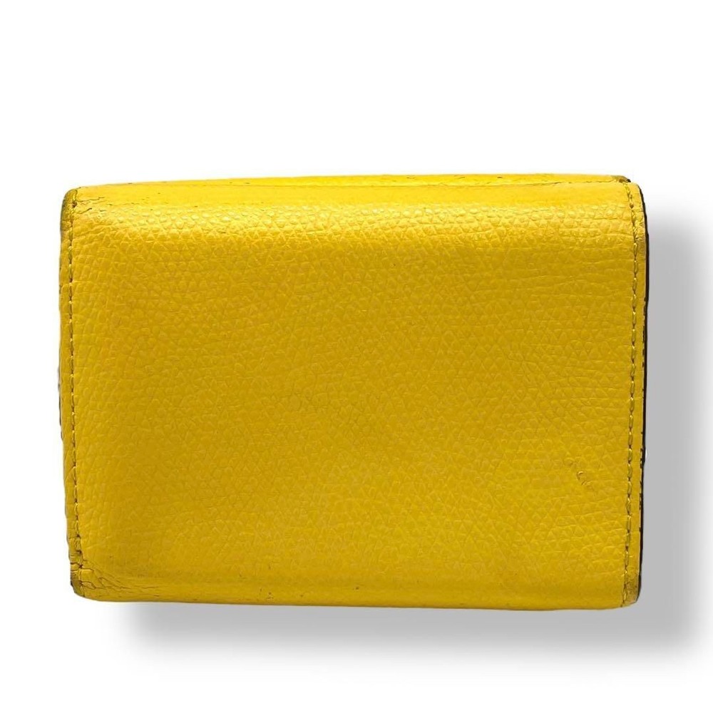 FENDI Fイズ ズッカ 三つ折り財布 ミニウォレット F金具 シルバー金具 黄