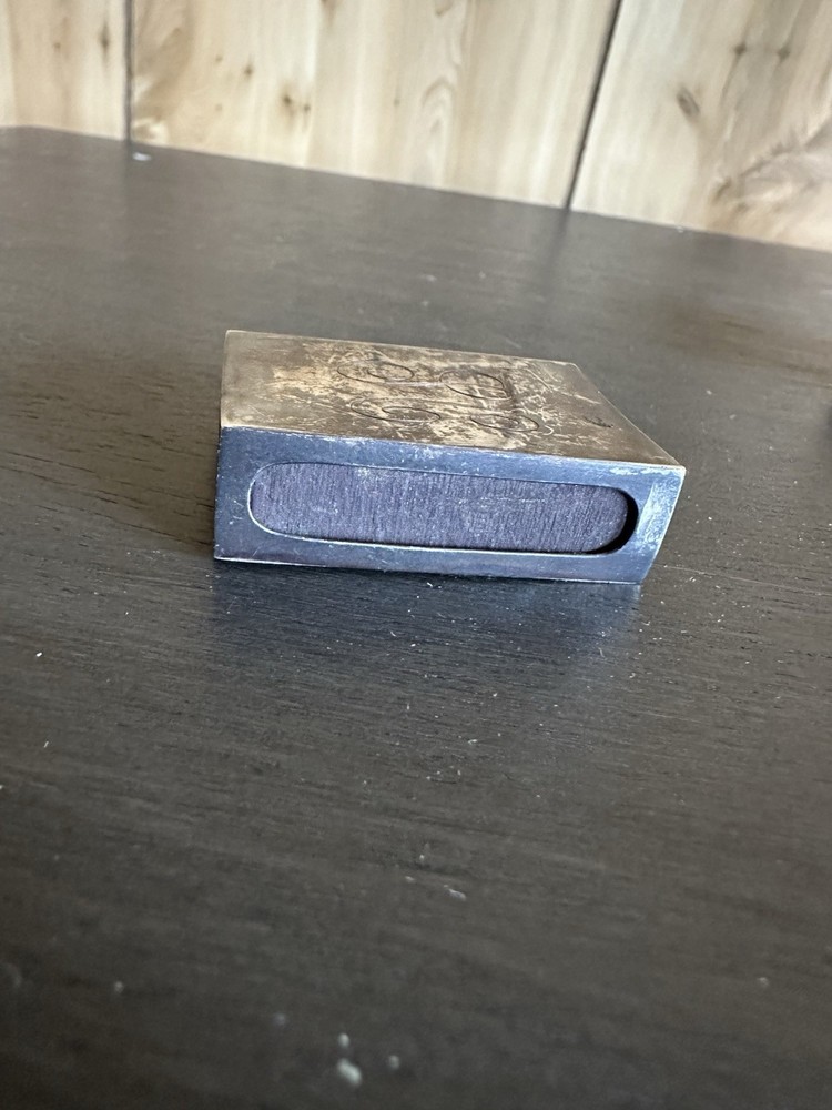 Webster Sterling Silver Matchbox Safe Holder Case “SC” Monogram